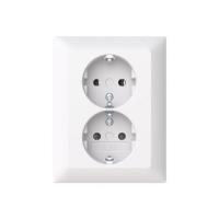 Pistorasia ABB Saga 2-osainen, IP21 peitelevyllä