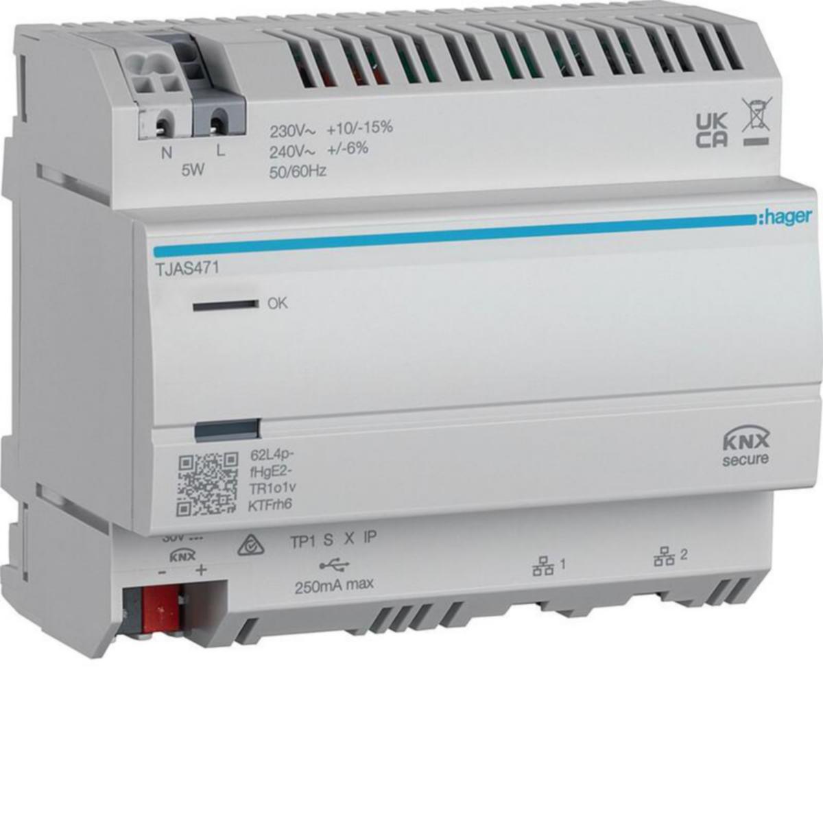 Liitäntäportti KNX Hager KNX easy - LIITÄNTÄPORTTI KNX EASY TJAS471R DOMOVEA/IOT SECURE