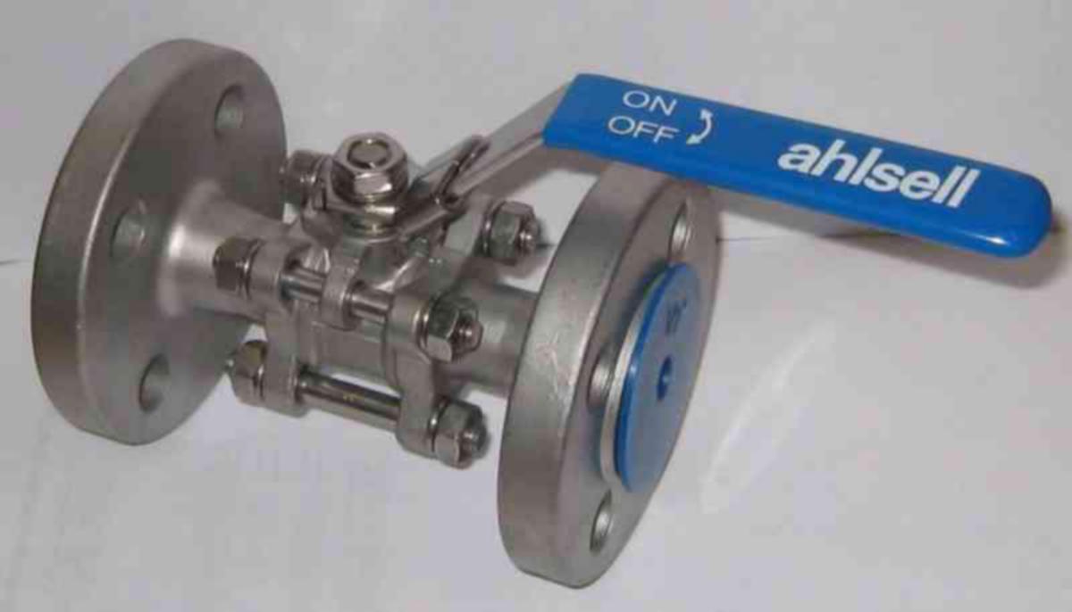 Palloventtiili 3-osainen HST laipallinen - PALLOVENTTIILI HST 3-OS L/L DN100 PN40 TÄYA HIILI PTF