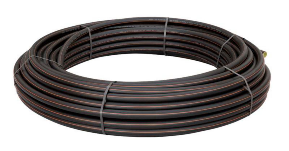 PEM paineviemäri Uponor - PEH-PUTKI PE100 SDR17 PAINEV 63X3,8 100 M RUSKEA RAITA PN10