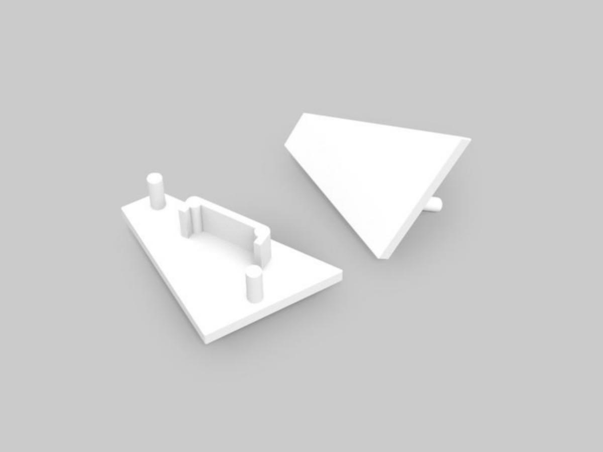 Valoprofiili ELIFE Kulma14 lisätarvike päätykappale - MEKAANINEN LISÄTARVIKE ELIFE PÄÄTYKAPPALE VAL SULJETTU