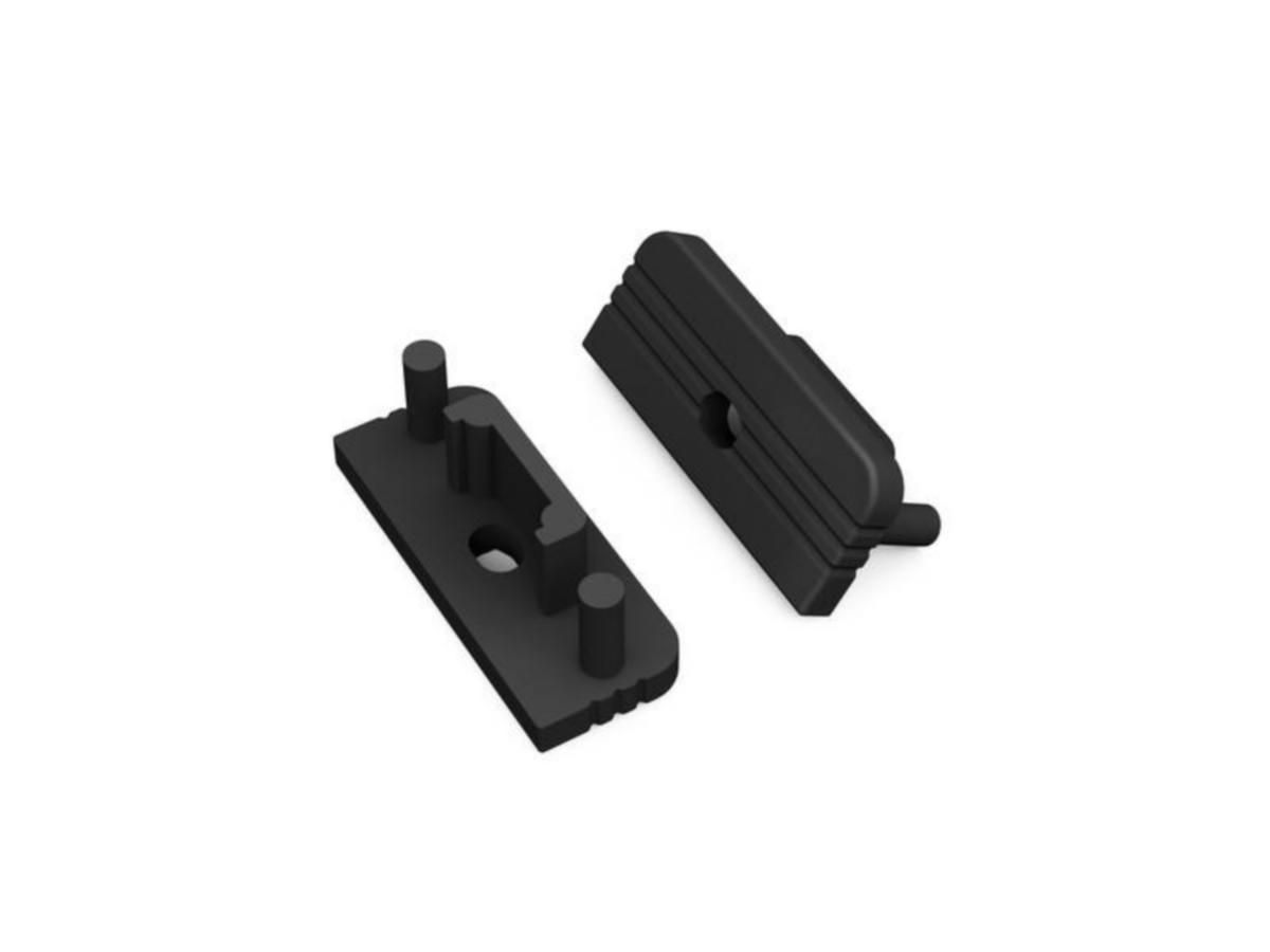 Valoprofiili ELIFE Pinta10 lisätarvike päätykappale - MEKAANINEN LISÄTARVIKE ELIFE PÄÄTYKAPPALE MUS LÄPIVIENTI