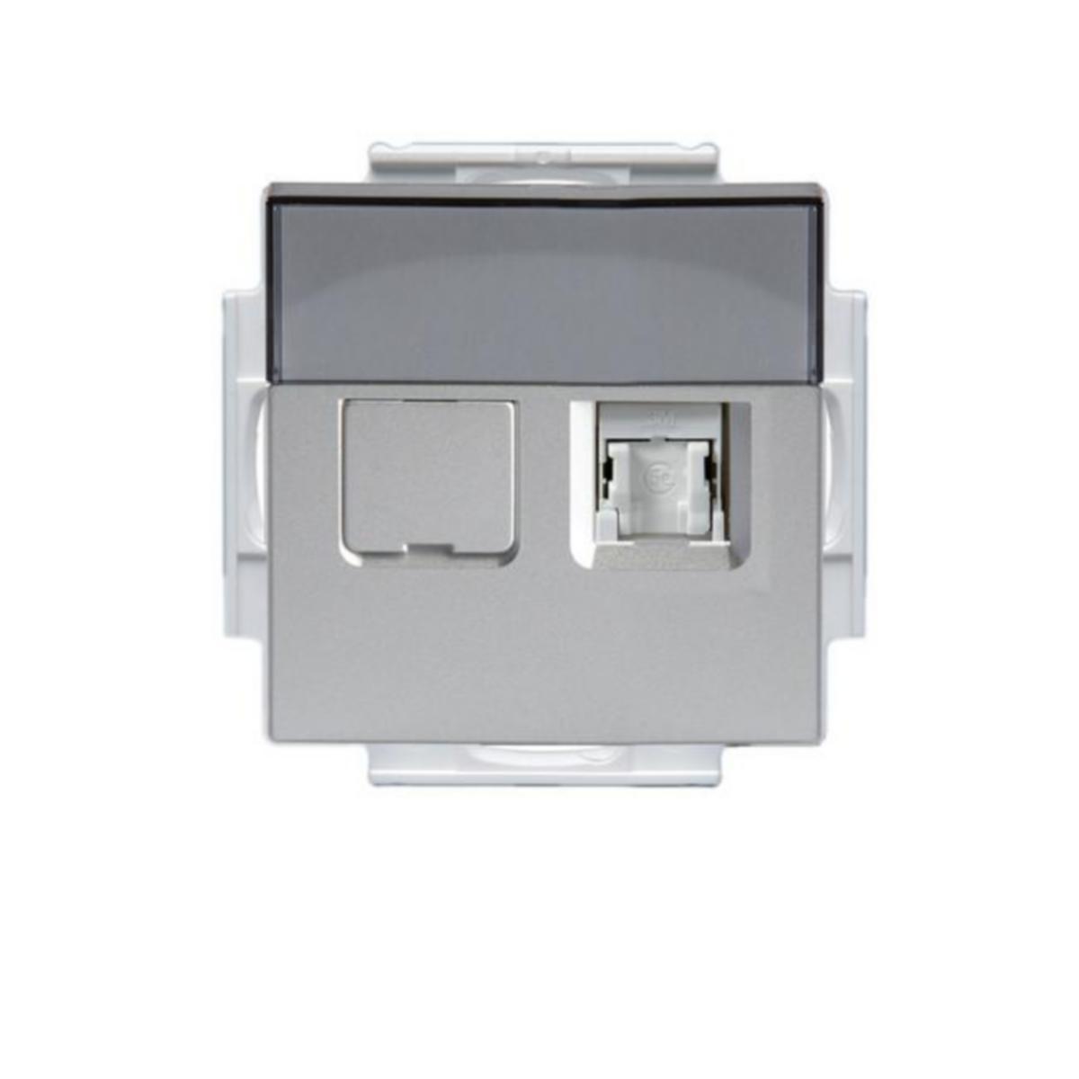 Telerasia ABB Impressivo RJ-45 CAT6 - TELERASIA IMPRESSIVO 2XRJ-45 CAT6 UTP ALU