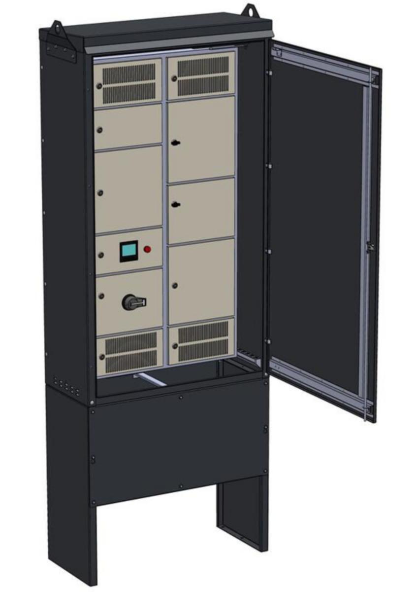 Latausjakokaappi UTU Ahma LJK, lähdöt 40A - LATAUSASEMAKESKUS AHMA LJK12406X (80A/100A/125A)