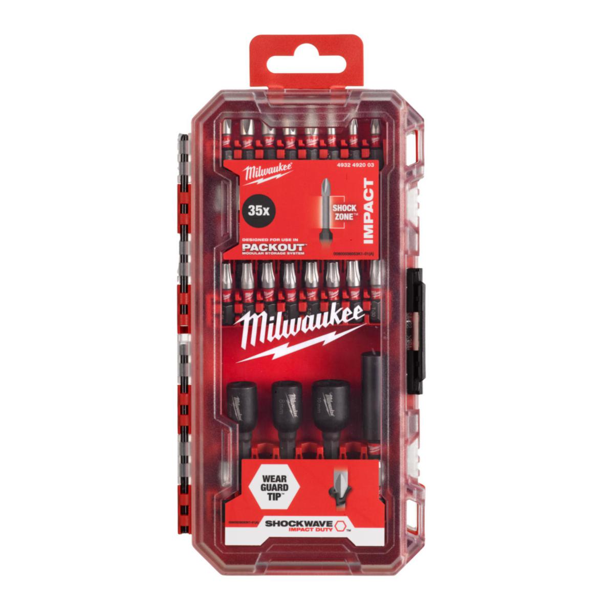 Ruuvauskärkisarja Milwaukee Shockwave TD 35osaa - KÄRKISARJA MILWAUKEE SHOCKWAVE CD 35KPL