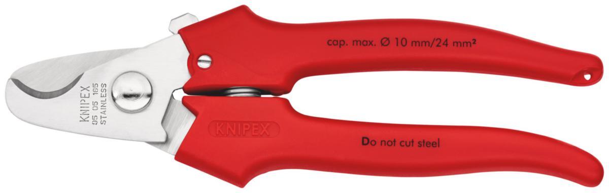 Kaapelileikkuri Knipex 9505 165 - KAAPELELEIKKURIT. MUOVI KAHVAT KNIPEX KAP. 10MM TAI 24 MM2