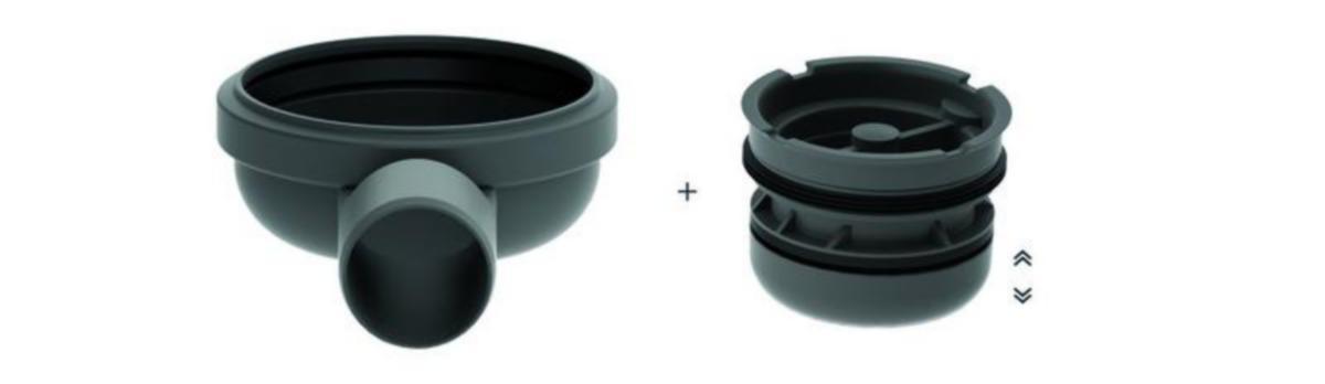 Lattiakaivo Unidrain kulma vaaka - LATTIAKAIVO KULMA VESILUKOLLA UNIDRAIN 2415 50 VAAKA MATALA