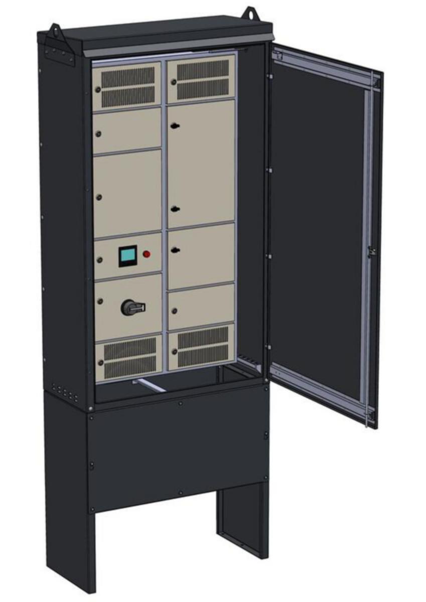 Latausjakokaappi UTU Ahma LJK, lähdöt 20A - LATAUSASEMAKESKUS AHMA LJK12212X (80A/100A/125A)