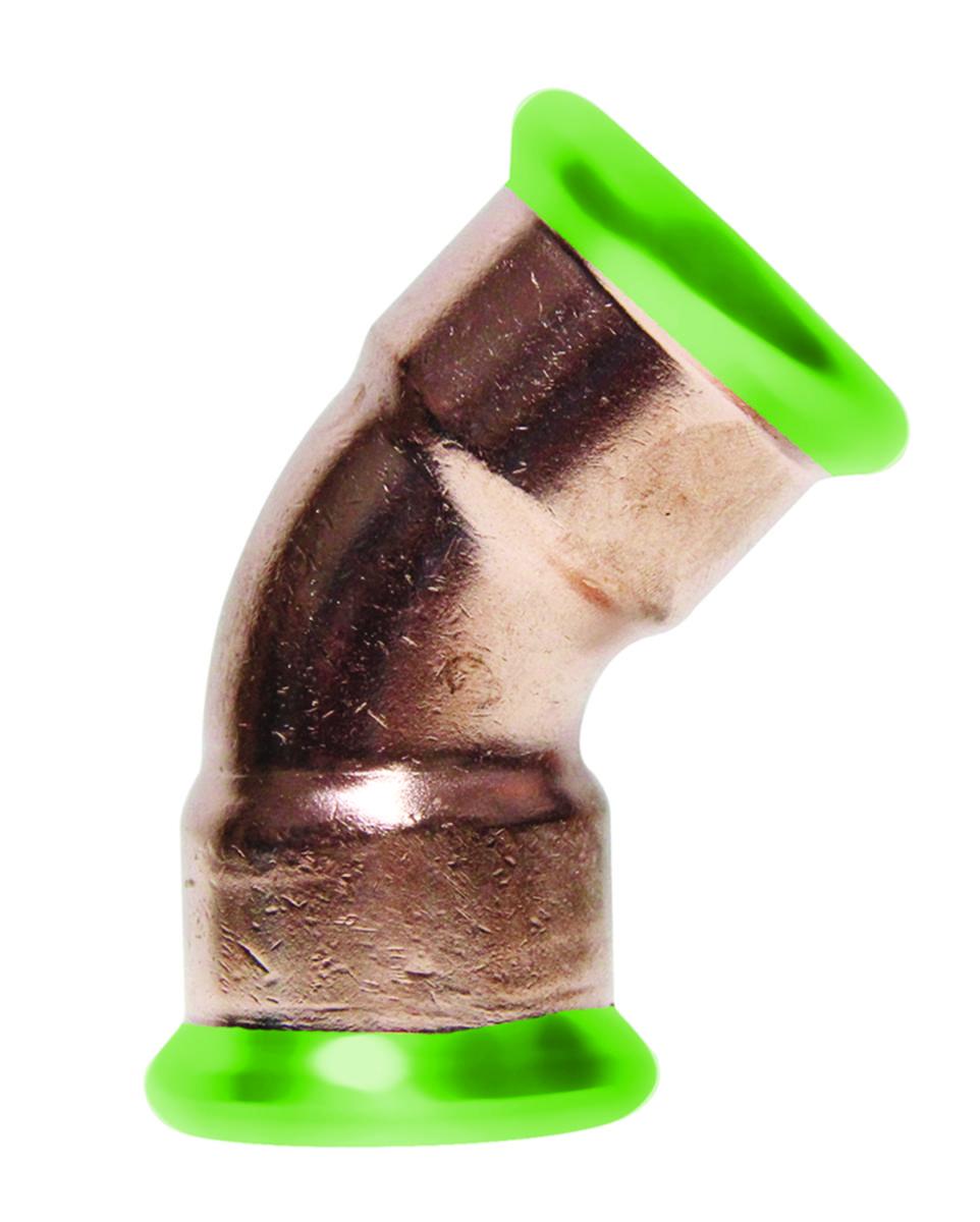 Käyrä 45° A-press pyöristetty kupari M - KÄYRÄ 45 KUPARI A-PRESS 15 M