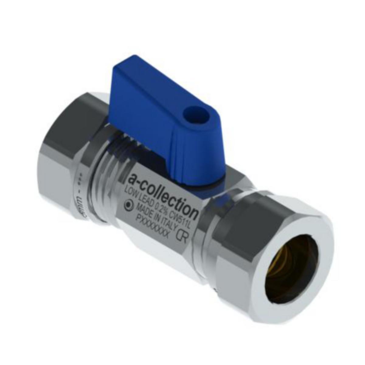 Kuulasulkuventtiili pus/pus kahvalla - KUULASULKUVENTTIILI KAHVALLA 12-12 PUS KROM A-COLLECTION