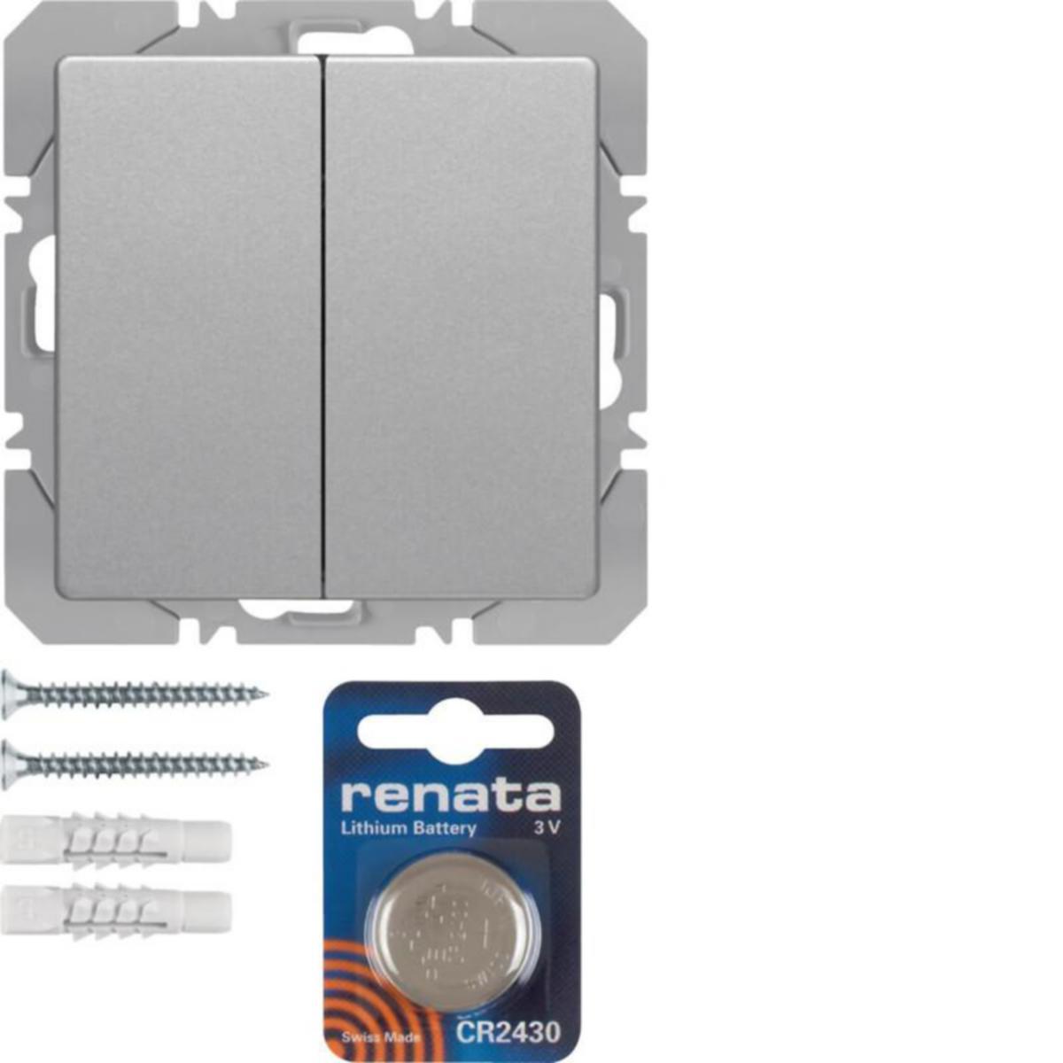 Painike langaton KNX Hager Q.1 - PAINIKE LANGATON KNX Q.1 2OS. PAR 3V QUICKLINK ALU
