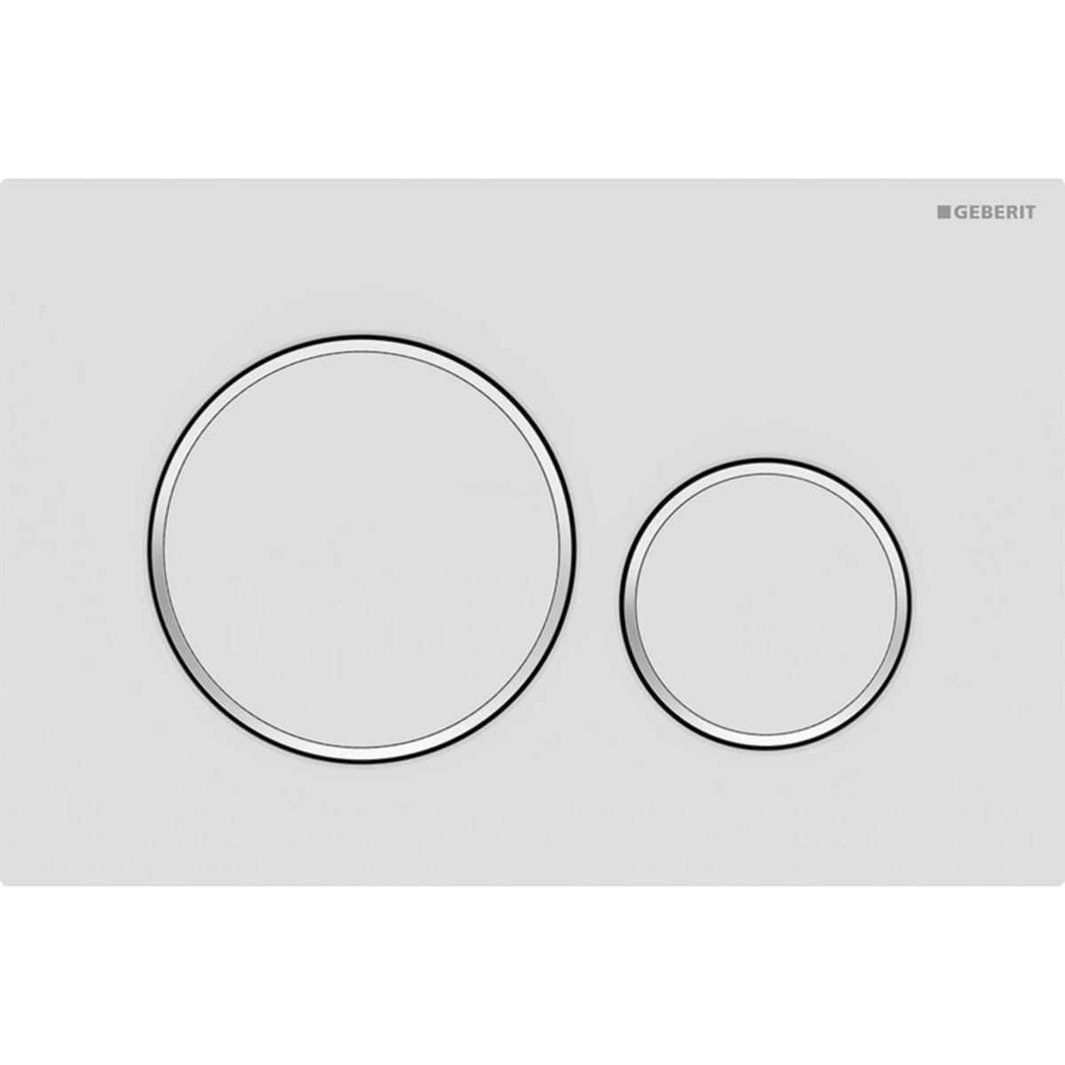 Huuhtelupainike Geberit Sigma 20 Round - HUUHTELUPAINIKE SIGMA20 2-H ROUND MATTAVA./KROMI