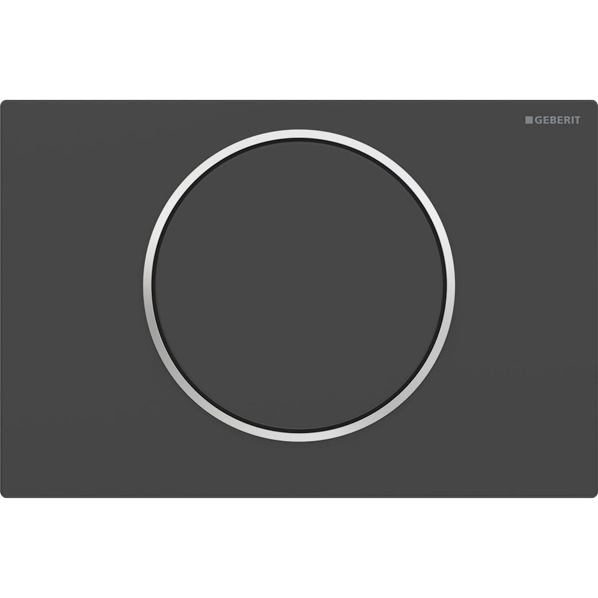 Huuhtelupainike Geberit Sigma 10 Round - HUUHTELUPAINIKE SIGMA10 1-H ROUND MATTAMUSTA/KROMI