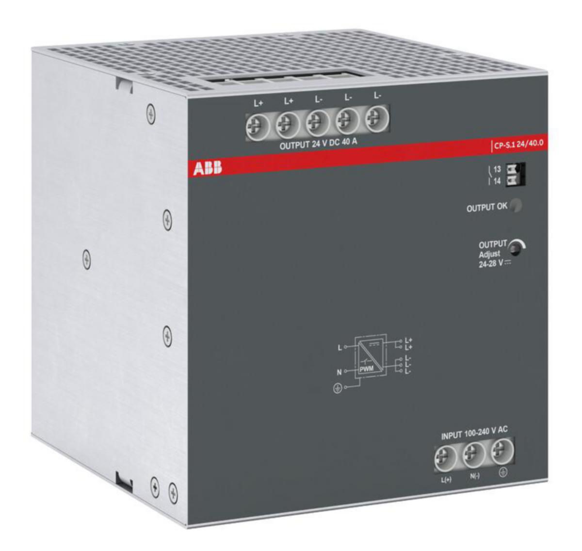 Teholähde ABB CP-S-sarja - TEHOLÄHDE ABB CP-S.1 24/40.0,LÄHTÖ:24VDC/40A