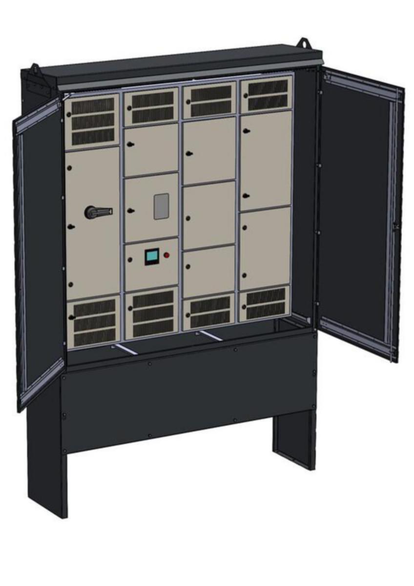 Latausjakokaappi UTU Ahma LJKM, lähdöt 32A (VVSK), sähkölaitosmittaus - LATAUSASEMAKESKUS AHMA LJKM25320VX (160A/200A/250A)