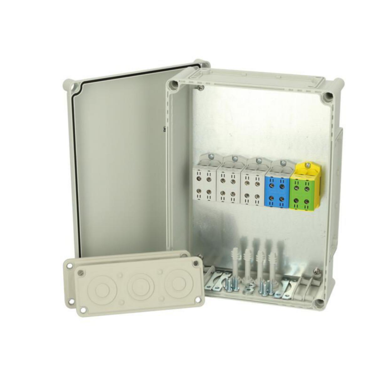 Riviliitinkotelo PC Fibox CUAL EK - RIVILIITINKOTELO PC CUAL EK 382813 G 2X95MM2