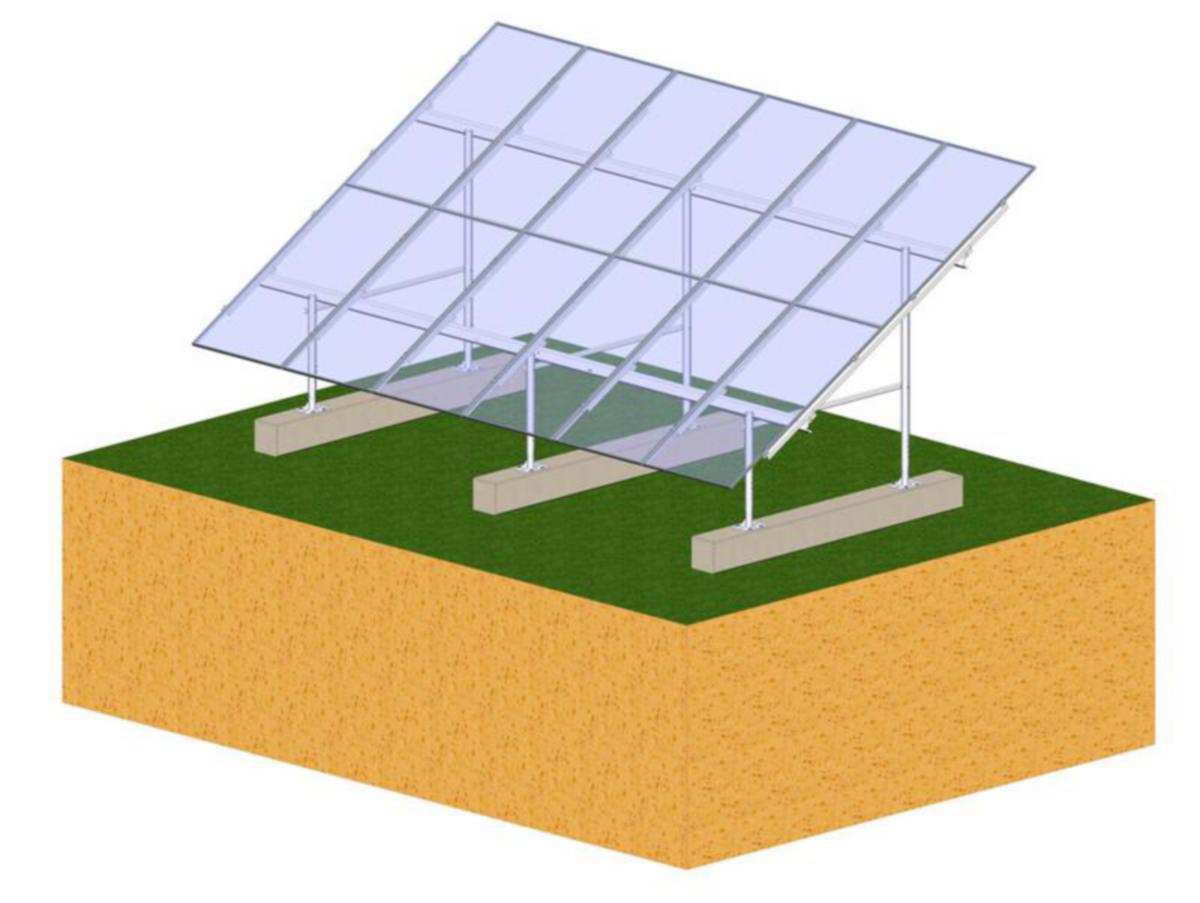 Maa-asennusteline Orima Solar Beeta - ASENNUSTARVIKEPAKKAUS ORIMA SOLAR BEETA 12 PANEELIA BETONI
