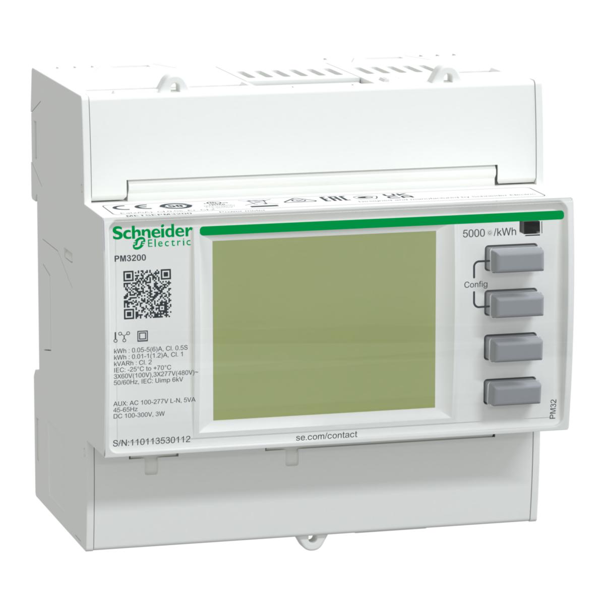 Tehomittari Schneider Electric PM3000-sarja - ENERGIAMITTARI POWERLOGIC PM3200 TEHOMITTARI CT X/5