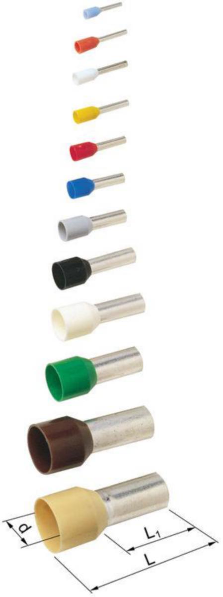 Pääteholkki Elpress eristetyt A - PÄÄTEHOLKKI ELPRESS A0.75-8ET 0.75 8mm ERIS 100kpl