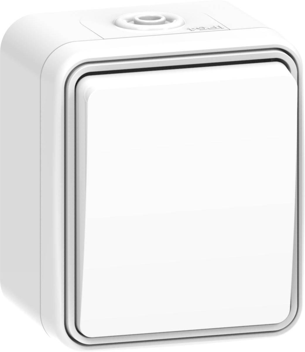 Kytkin, koteloitu ulkokäyttöön, Connect 2 Home, Gelia - KYTKIN 6/1 KOTELOITU IP54 CONNECT2HOME PINTA VALK 16A