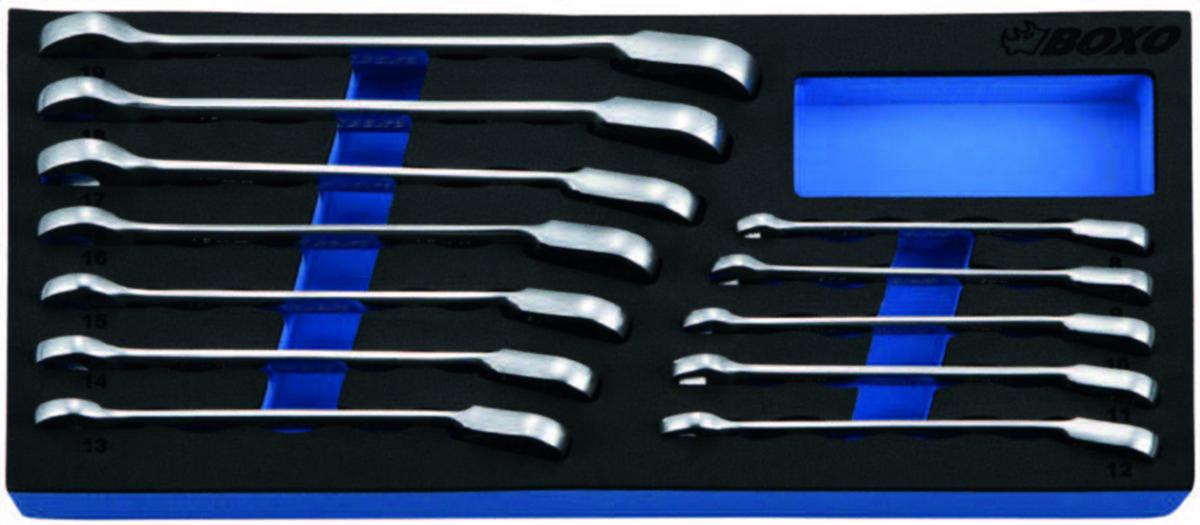 Räikkälenkkiavainsarja Boxo suunnanvaihdolla 8-19 mm 12osaa - RÄIKKÄLENKKISARJA SUNNANV BOXO 284-BX023