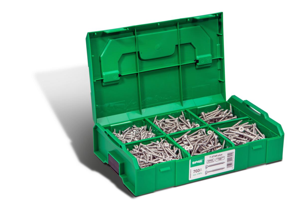 Yleisruuvilajitelma Spax pieni, uppokanta torx - KIINNITYSTARVIKESALKKU VALMIS SPAX SINKITTY UPPOKANTA PIENI