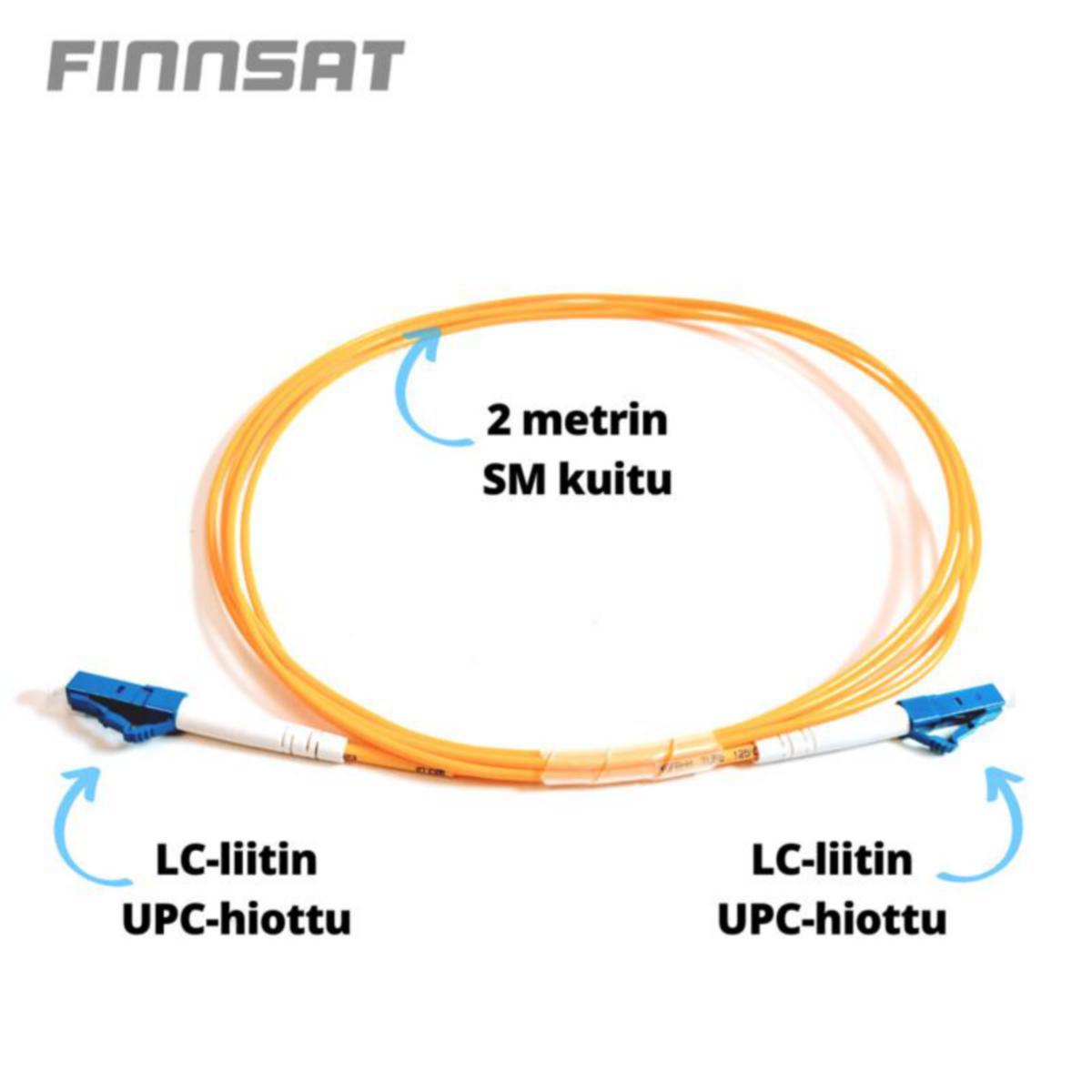 Kytkentäkaapeli-kuitu Finnsat - KYTKENTÄKAAPELI-KUITU FINNSAT SM LC UPC/LC UPC SIMPLEX 2M