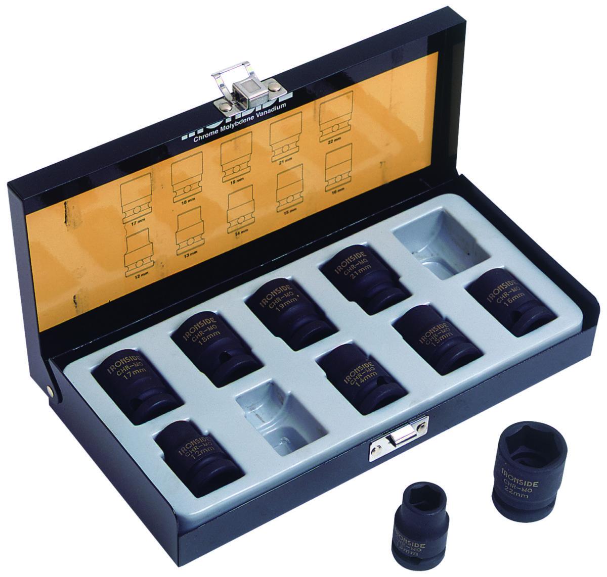 Voimahylsysarja Ironside 1/2" 10+3osaa - VOIMAHYLSYSRJ.1/2" 12-22MM IRONSIDE 116047