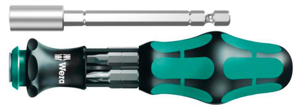Kärkiruuvitaltta Wera KK 28 - KÄRKIRUUVITALTTA WERA 28SB KRAFTF KOMPAKT SIS 6 BITS