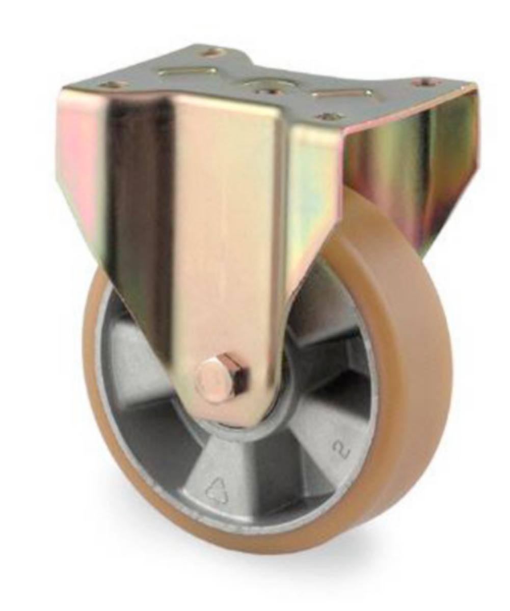 Kiinteä pyörä Tente teollisuuskäyttö kuulalaakeroitu - KIINT PYÖRÄ TENTE 160MM POLYUR 4688ITP160P63 LAATTA 140X110MM