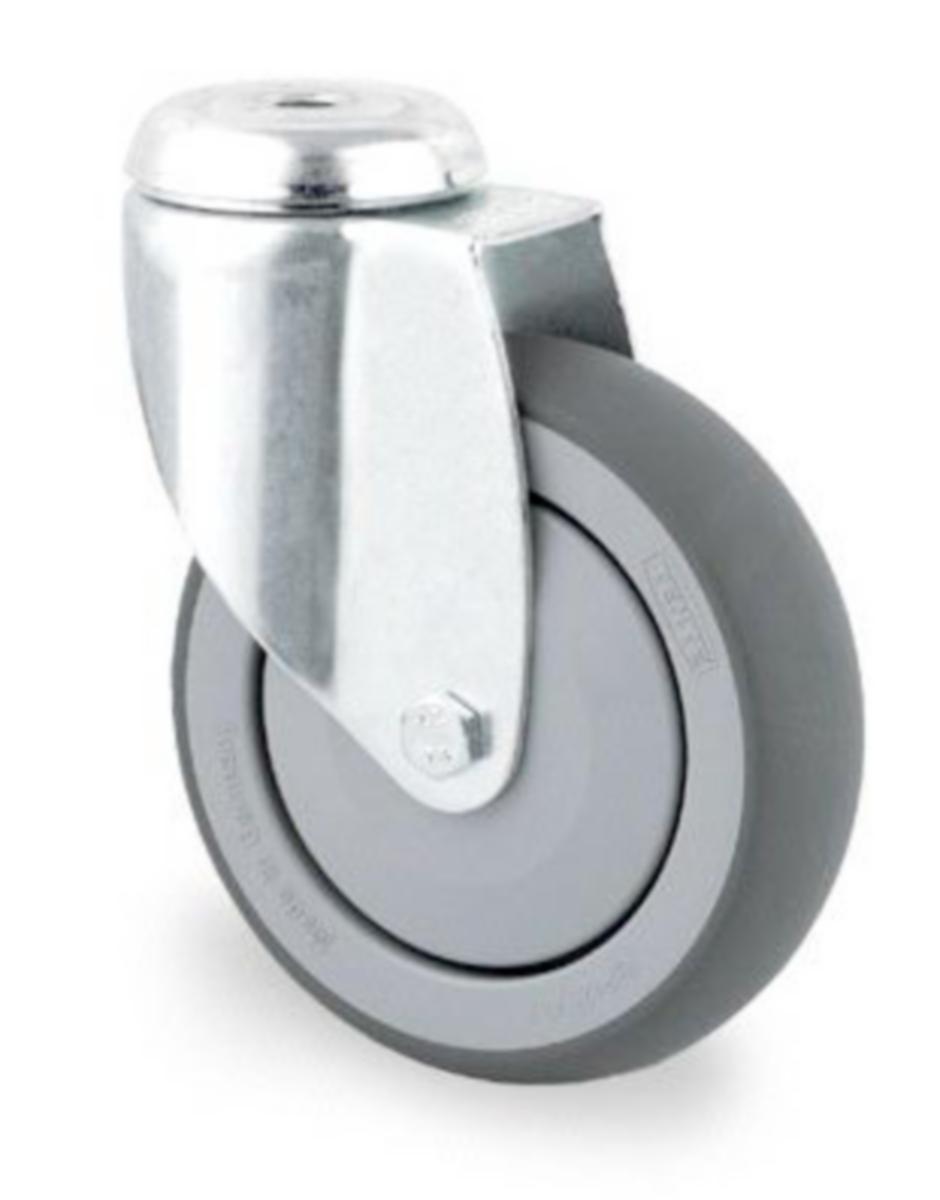 Kalustepyörä Tente kuulalaakeroitu - OHJ.PYÖRÄ TENTE 125MM TERMOK 2470PJP125P30 C-REIKÄ 11MM