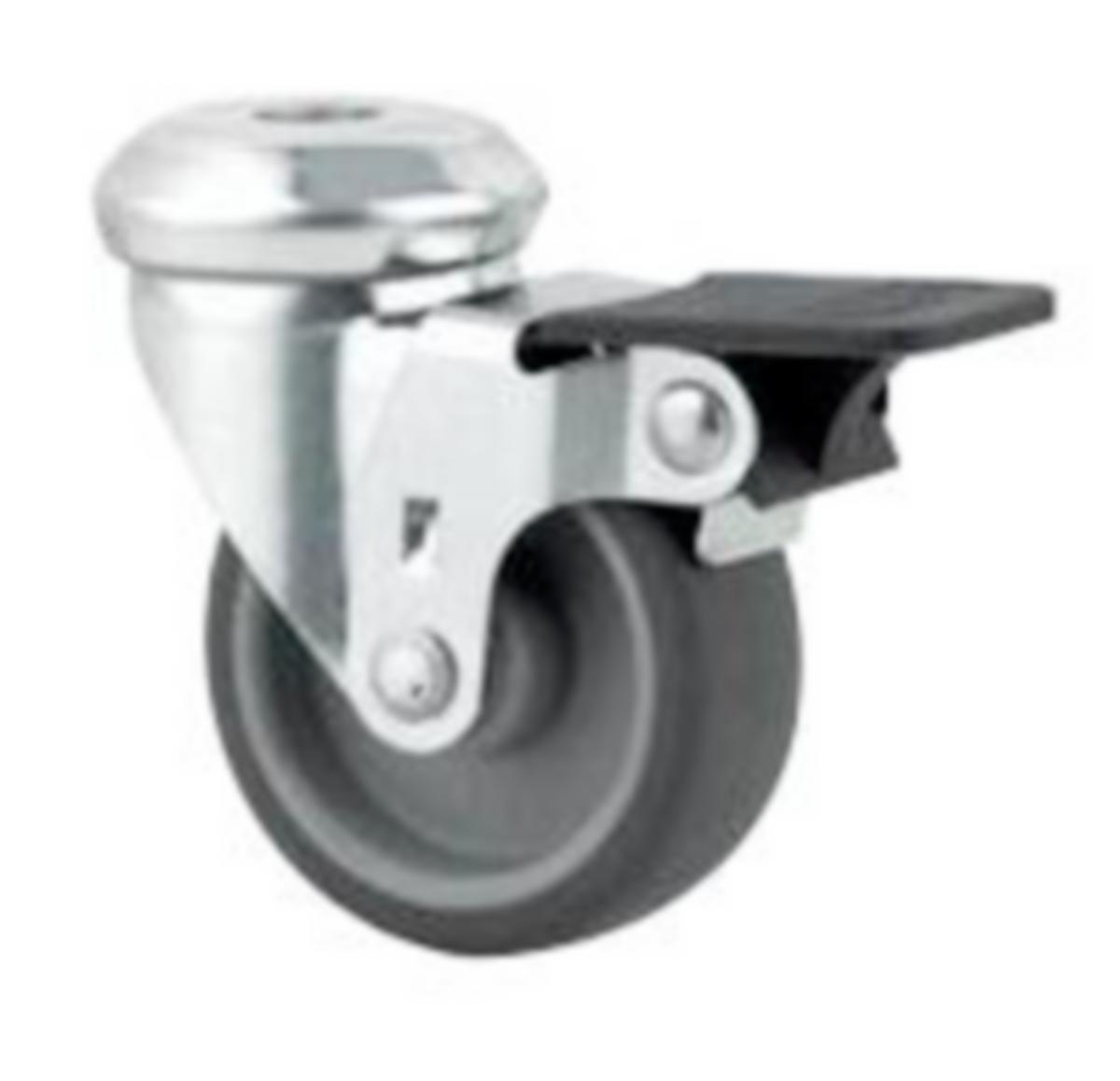 Kalustepyörä jarrulla liukulaakeroitu Tente - OHJ.PYÖRÄ TENTE 75MM TERMOK JARR 2477PJH075P30 C-REIK 11MM