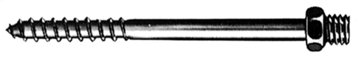 Jalkaruuvi laipalla sinkitty - JALKARUUVI SINKITTY M8/100