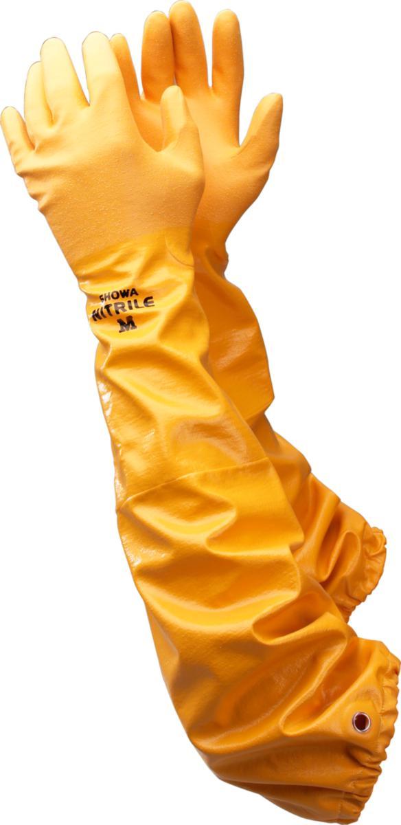 Kemikaalikäsine Showa 772 - KÄSINE NITRIILI 60CM KOKO 10 SHOWA 772 EN388:4111 EN374
