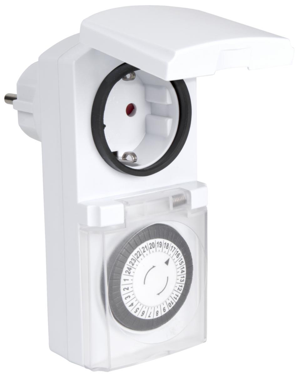 Vuorokausiajastin 24 h, suojakannella, 30 min ajastusvälit - VUOROKAUSIAJASTIN KOTELOITU IP44